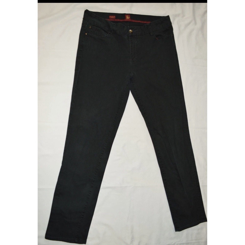 Vintage Sasson Ooh La La Women's Black Jeans Size 12 Straight Leg Hustle Stretch